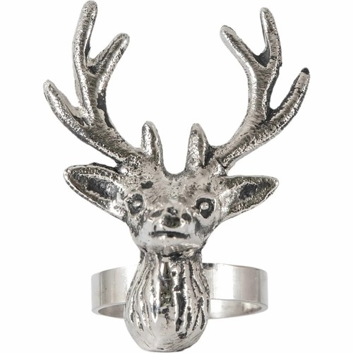 Stag napkin rings set - napkin,