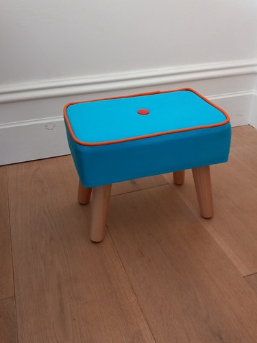 Funky footstool royal - royal, blue