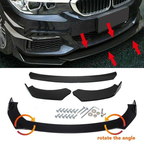 Black universal front bumper - black,