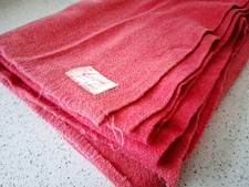 Vintage red/pink wool blanket