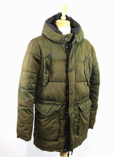 SUPERDRY Parka Coat Khaki Green Jacket Hooded Size L - EHB