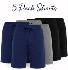 5 Pack Mens Fleece Shorts