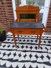Beautiful Vintage Marble Top Washstand Cabinet Cupboard Can Deliver