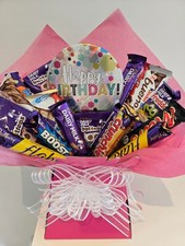Chocolate bouquet Birthday bouquet with badge and variety of chocolate bars