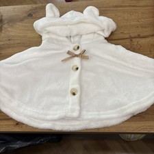 Baby girl white furry cape