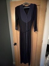 Ladies Long Button Up Dress By Mylene Klass Size 14