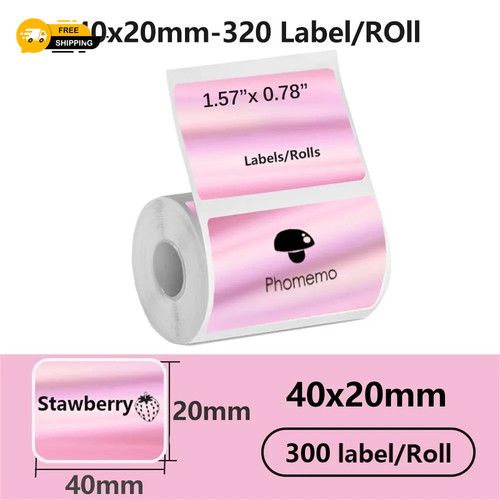 40x20mm thermal sticker labels - thermal,
