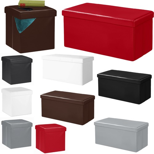 Folding ottoman storage box - storage,