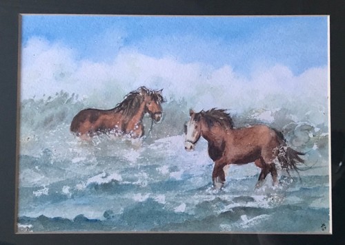 Original vintage watercolour - vintage,