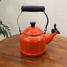 Le Creuset whistling kettle 1.1l demi ORANGE RED enamel