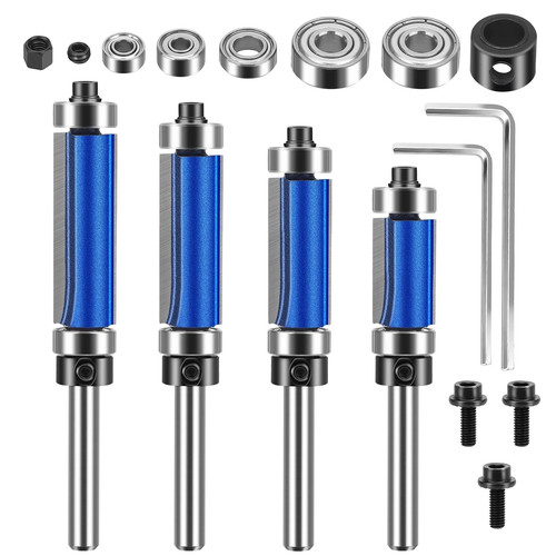 4pcs flush trim router - 4pcs, bit