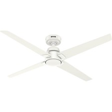 52" Ceiling fan with Remote Hunter Cordelia White Ceiling fan without Lights