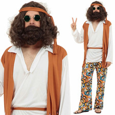 Mens Adult Hippy Hippie Fancy