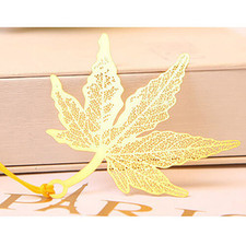 Gold Maple Leaf Leaves Metal Bookmarks For Books Book Markers Gift For Readers