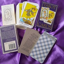 1980s Vintage Purple Box Original Rider Waite Tarot Cards deck + LWB Hardly used