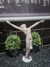 Rare Art Deco Figurine Naked lady dancer by Wien 1960s