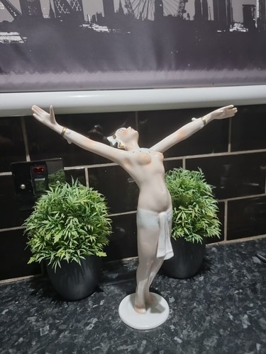Art deco figurine naked lady - deco,