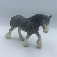 Schleich Clydesdale Gray Mare Working Draft Horse Germany Retired 2004