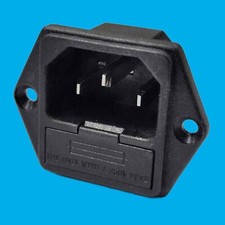 Fused iec male panel - 1x,