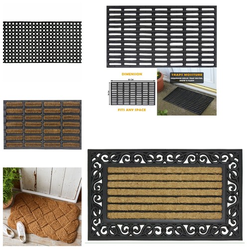 Natural coir door mat - coir, entrance