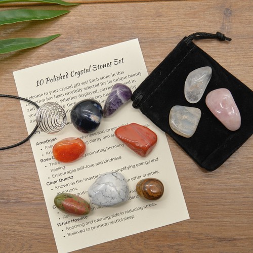 Polished gemstones natural - 10,