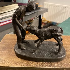 Heredities Cold-Cast Bronze “Boy & Calf” Sculpture - Original Signed