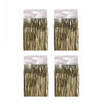 4 Gold Lametta Foil Tinsel