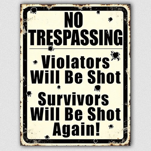 Trespassing violators will - violators,