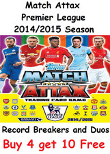 Match Attax Premier League2014/15 Record Breakers Duo Cards Topps 2014/2015