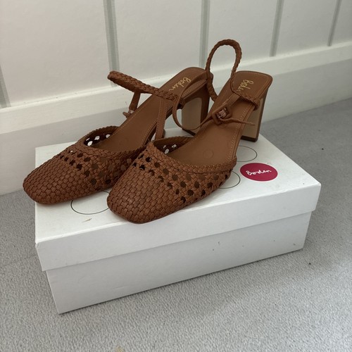 Boden leather brown weave - boden,