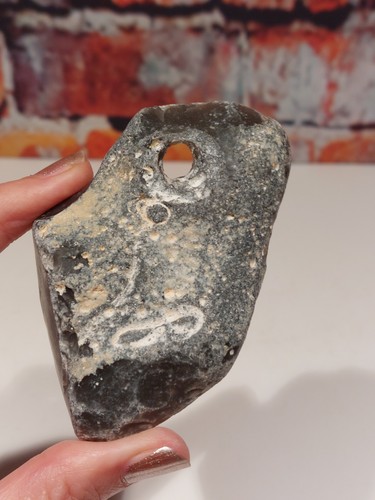 Natural hag stone - a,
