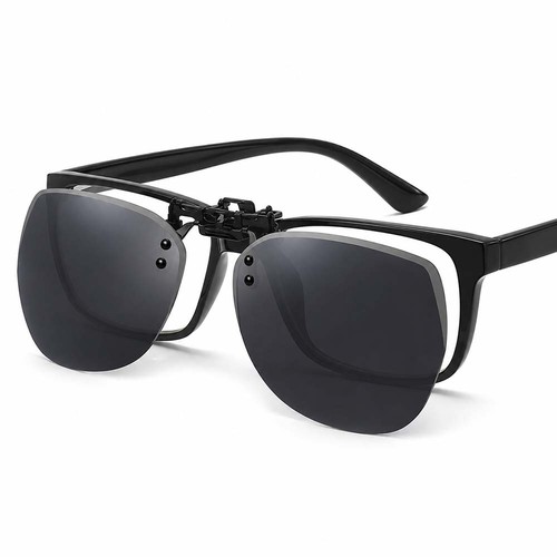 Flip sunglasses over - flip, up