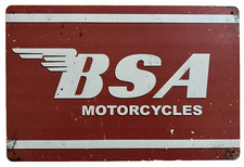 BSA Motorcycles Tin Sign