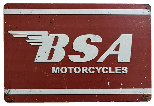 Bsa motorcycles tin sign - motorcycles,