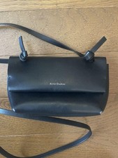 Acne studios Mini Shoulder Bag Crossbody Black Leather Logo Flap Women's