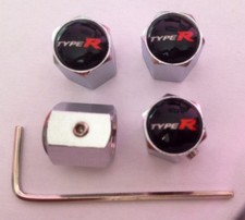 HONDA TYPE R ANTI THEFT ALLOY WHEEL DUST CAPS INTEGRA DC5 DC2 CIVIC EP3 GT FN2