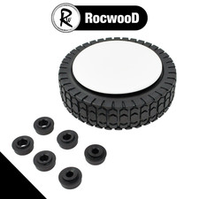7", 180mm Lawnmower Wheel C/W 8mm 10mm 12mm Centre Bushes