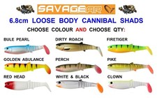 SAVAGE GEAR 6.8cm CANNIBAL 4PLAY SHADS SEA FISHING LURE BASS COD POLLOCK PIKE