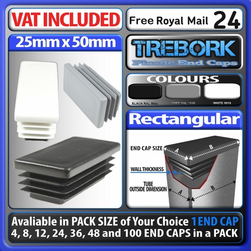 50mm 25mm rectangle - x, plastic
