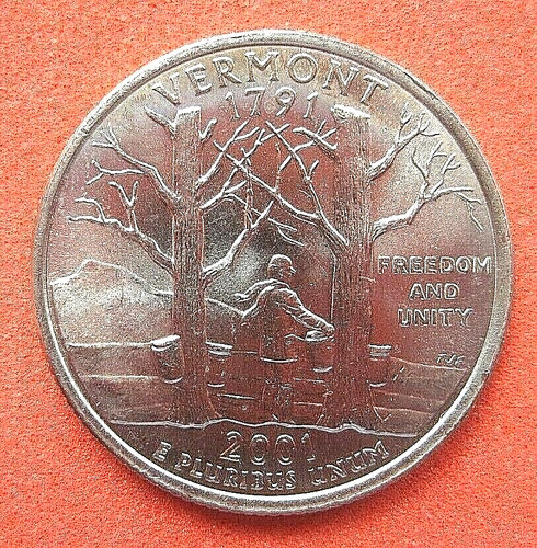 Vermont 2001 b - , b/unc