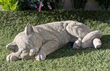 Adorable Life-Sized Sleeping Cat OrnamentAnimal Concrete Garden Sculpture