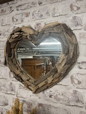 Driftwood Heart Mirror