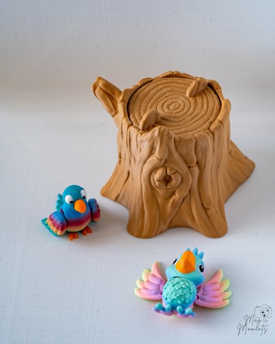 Printed parrot figurines - figurines,