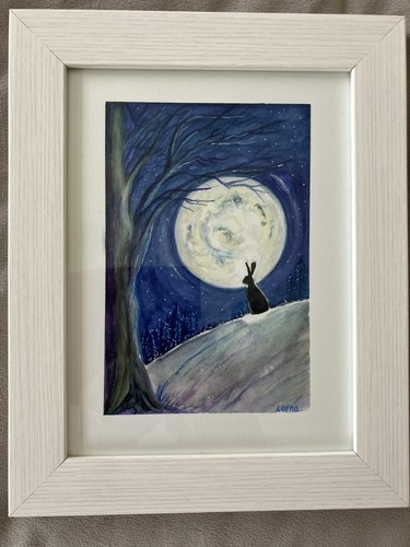 Hare original watercolour - hare,