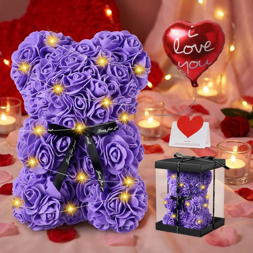 Valentine flower bear gift for - valentine,