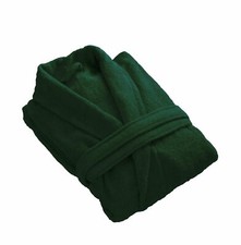 Terry Towelling Shawl Collar Bathrobe Dressing Gown Turkish Cotton Mens Womens