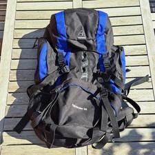 Eurohike Pathfinder Backpack 65 Litre Black And Blue Hiking Rucksack Festival