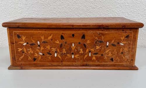 Antique inlaid mop - antique, floral