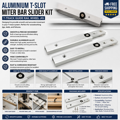 Aluminium slot miter bar - miter,