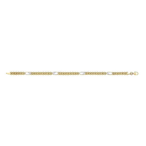 Yellow gold oval mop - yellow,